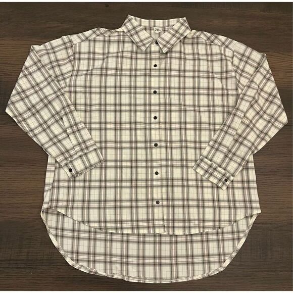 SEW In Love Long Sleeve Plaid Button Up Top - Picture 1 of 11